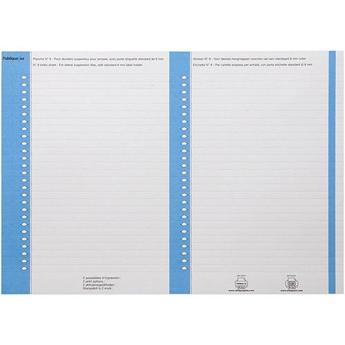 Elba Elba ruiterstrook type 8, vel met 2x27 etiketten, pak van 270 etiketten, blauw
