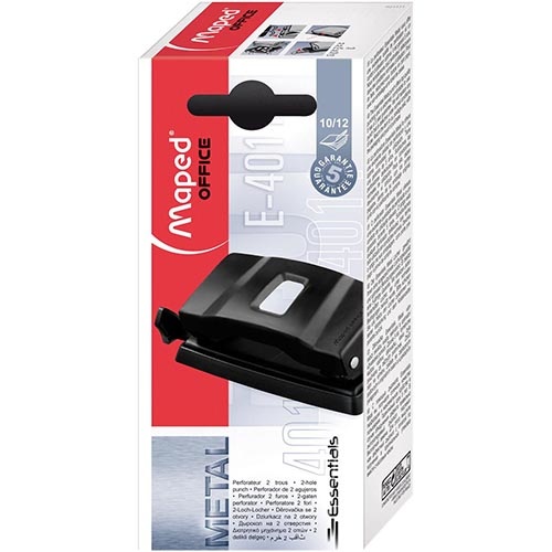 Maped Office Maped perforator Essentials, 2 gaats, 10 tot 12 blad, zwart