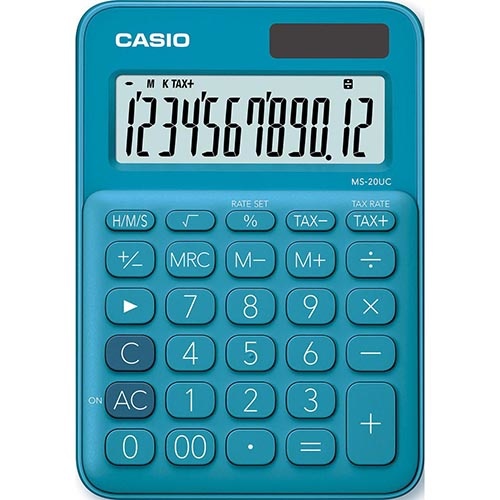 Casio Casio bureaurekenmachine MS-20UC, blauw