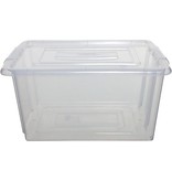 Whitefurze Whitefurze Stack & Store Small opbergdoos 14 liter zonder deksel, transparant