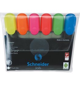 Schneider Schneider markeerstift Job 150, etui van 6 stuks in geassorteerde kleuren
