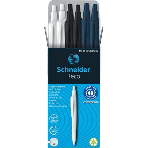 Schneider Schneider balpen Reco, medium, geassorteerde kleuren, doos van 6 stuks