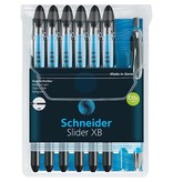 Schneider Schneider balpen Slider Basic, extra breed, zwart, doos van 6 + 1 gratis