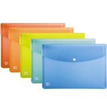 Oxford Oxford Urban documentenmap met drukknopsluiting , formaat A5, uit PP, geassorteerde kleuren