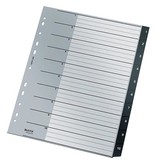 Leitz Leitz Recycle tabbladen, ft A4, 11-gaatsperforatie, PP, zwart, 1-10