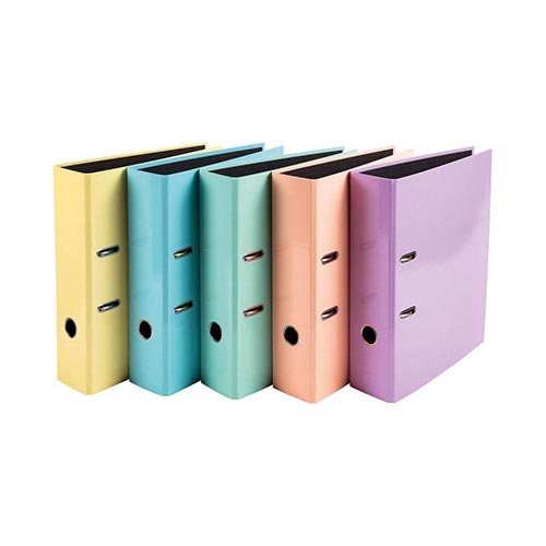 Exacompta Exacompta Aquarel ordner uit karton met gecoat papier, ft A4, rug van 8 cm, in geassorteerde kleuren