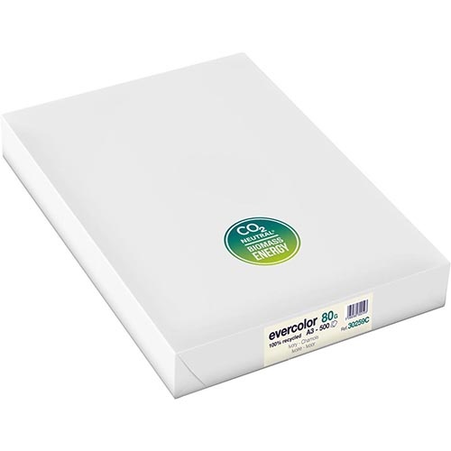 Clairefontaine Clairefontaine Evercolor gekleurd gerecycleerd papier, A3, 80 g, 500 vel, ivoor