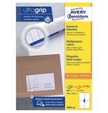 Avery Zweckform Avery Zweckform 3483-2, Universele etiketten, Ultragrip, wit, 200 vel, 4 per vel, ft 105 x 148 mm