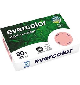 Clairefontaine Clairefontaine Evercolor, gekleurd gerecycleerd papier, A4, 80 g, 500 vel, roze