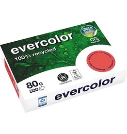 Clairefontaine Clairefontaine Evercolor, gekleurd gerecycleerd papier, A4, 80 g, 500 vel, framboos