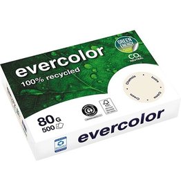Clairefontaine Clairefontaine Evercolor, gekleurd gerecycleerd papier, A4, 80 g, 500 vel, ivoor