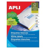 Apli Apli witte etiketten 105 x 57 mm, 1.000 st., 10 blad (1278)