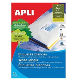 Apli Apli witte etiketten ft 105 x 57 mm (b x h), 1.000 stuks, 10 per blad (1278)