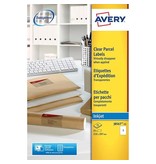 Avery Avery transparante verzendetiketten ft 210 x 297 mm, 25 stuks, 1 per blad