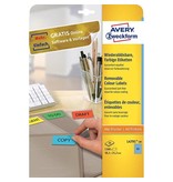 Avery Zweckform Avery gekleurde etiketten ft 38,1 x 21,2 mm (b x h), afneembaar, blauw, 1300 stuks, 65 per blad