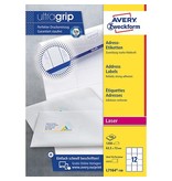 Avery Avery witte laseretiketten ft 63,5 x 72 mm, 1200 st.