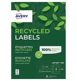 Avery Avery gerecycleerde witte laseretiketten 800 st., 8 per blad