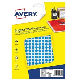 Avery Avery PET08B ronde markeringsetiketten, 2940 st., blauw