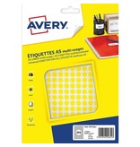 Avery Avery PET08J ronde markeringsetiketten, diameter 8 mm, blister van 2940 stuks, geel