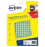 Avery Avery PET08V ronde markeringsetiketten, diameter 8 mm, blister van 2940 stuks, groen