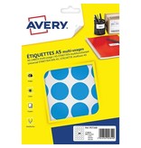 Avery Avery PET30B ronde markeringsetiketten, diameter 30 mm, blister van 240 stuks, lichtblauw