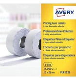 Avery Avery PLR1226 etiketten voor prijstang afneembaar, wit