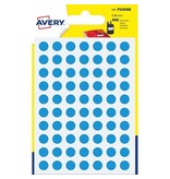 Avery Avery PSA08B ronde markeringsetiketten, diameter 8 mm, blister van 490 stuks, lichtblauw