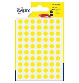 Avery Avery PSA08J ronde markeringsetiketten, diameter 8 mm, blister van 490 stuks, geel