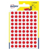 Avery Avery PSA08R ronde markeringsetiketten, 490 st., rood
