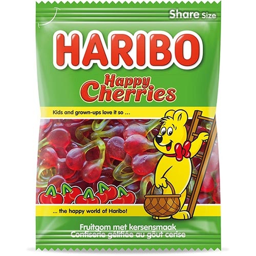 Haribo Haribo snoep kersen, zak van 185 g