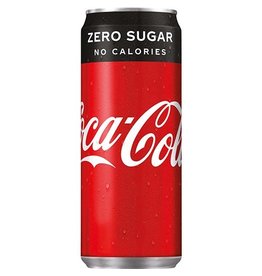 Coca-Cola Zero frisdrank, sleek blik van 33 cl, pak van 24 stuks
