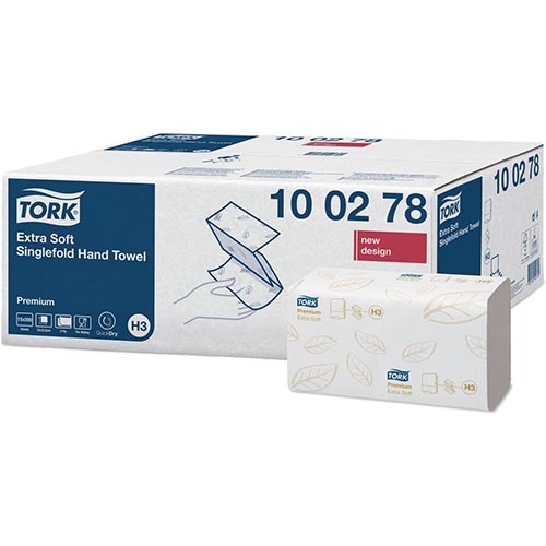 Tork Tork Premium handdoek extra soft, 2-laags,  ZZ-fold, systeem H3, wit, 200 sheets, pak van 15 stuks