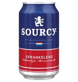 sourcy Sourcy mineraalwater, licht bruisend, blik van 33 cl, pak van 24 stuks, rood