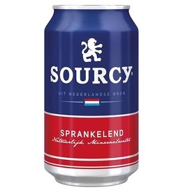 sourcy Sourcy mineraalwater, licht bruisend, 33 cl, 24 st., rood