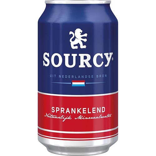 sourcy Sourcy mineraalwater, licht bruisend, 33 cl, 24 st., rood