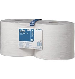 Tork Tork Universal Basic Combi handdoekrol, 2-laags, systeem W1/W2, pak van 2 stuks