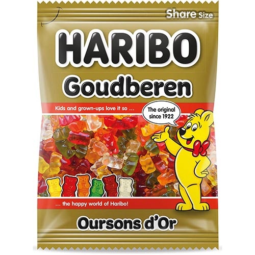 Haribo Haribo snoep goud beertjes, zak van 185 g