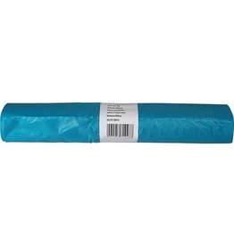 Q-CONNECT Vuilniszak 20 micron, ft 70 x 110 x 0,2 cm, 120 liter, HDPE recycled, blauw, rol van 25 stuks