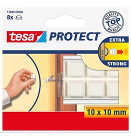 Tesa Tesa beschermblokjes, vierkant, ft 10 x 10 mm, wit, pak van 8 stuks