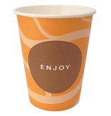 Merkloos Drinkbeker Enjoy, uit karton, 150 ml, diameter 70,3 mm, pak van 100 stuks