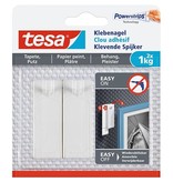 Tesa Tesa Klevende spijker voor behang en pleisterwerk, draagkracht 1 kg, blister van 2 stuks