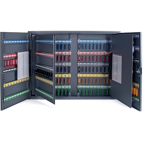 Pavo Sleutelkast, voor 300 sleutelhangers, ft 14 x 54 x 72 cm, donkergrijs