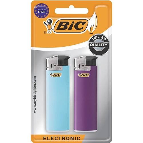 Bic BIC Maxi elektronische aansteker, geassorteerde kleuren, blister van 2 stuks