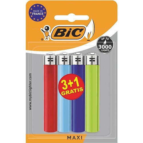 Bic BIC Maxi vuursteen aanstekers, geassorteerde kl.