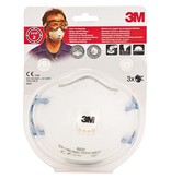 3M 3M fijnstofmasker met uitademventiel, beschermingsgraad FFP2, blister van 3 stuks