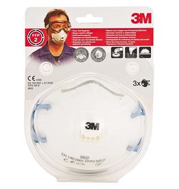 3M 3M fijnstofmasker met uitademventiel, beschermingsgraad FFP2, blister van 3 stuks
