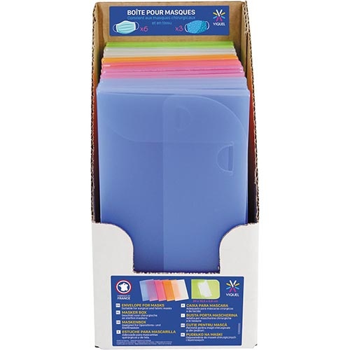 Viquel Viquel enveloppen voor beschermende mondmaskers, ft 20 x 10,5 x 0,8 cm, display met 15 stuks