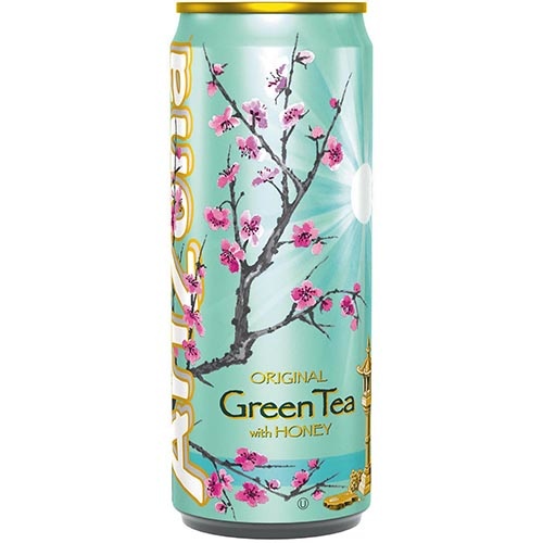 Arizona Arizona ijsthee Green Tea, blik van 33 cl, pak van 12