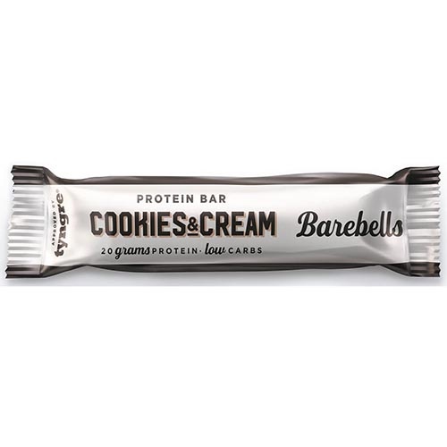 Merkloos Barebells snack Cookies & Cream, reep van 55g, pak van 12st.