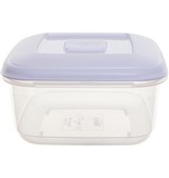 Whitefurze Whitefurze vershouddoos vierkant 1,6 liter, transparant met wit deksel